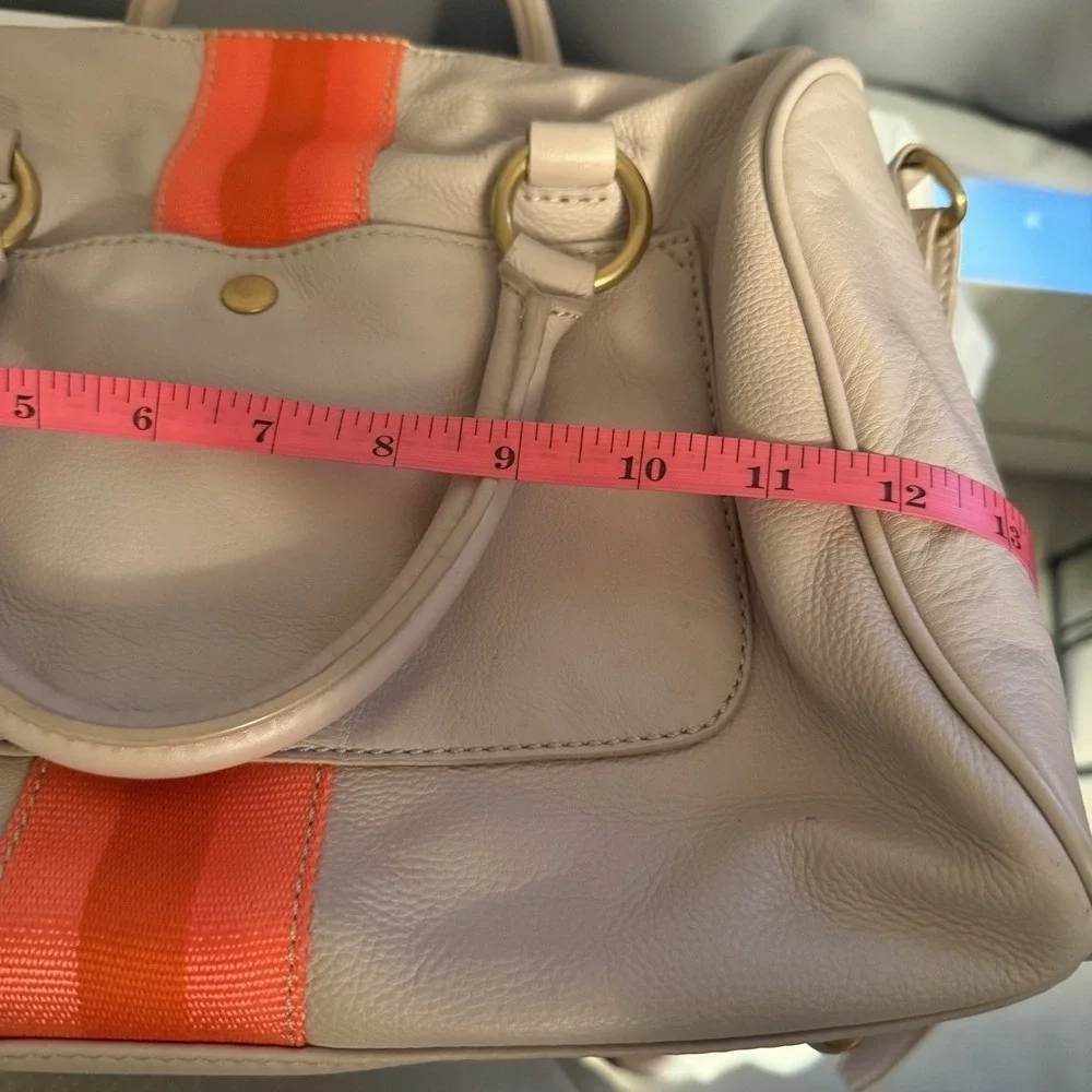 J.Crew Collection Spritzer-Stripe Satchel Lavender Orange Speedy Bag Madewell